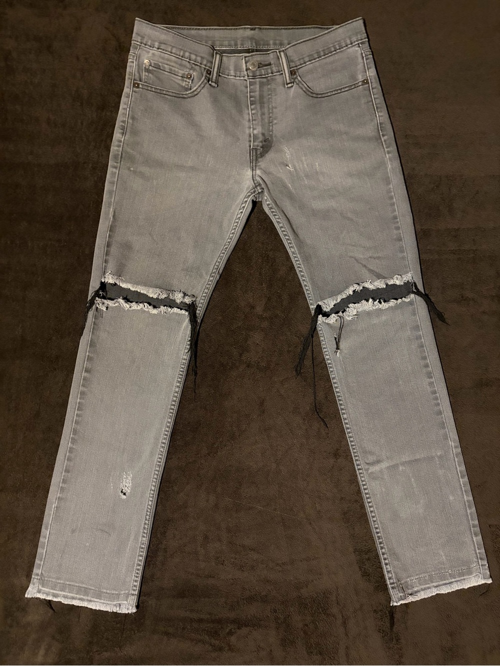 Levi's x Stiletto Charcoal Smoke Biker Denim Jeans